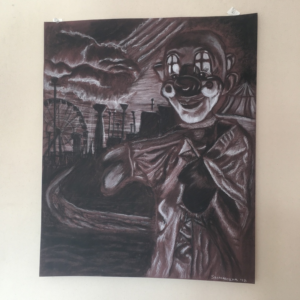 Original Charcoal Day at the Circus Puppet